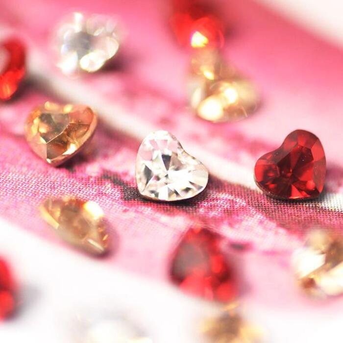 スワロフスキー4883ミニハートファンシー - 9カラー3.6x3.1mm超ミニ