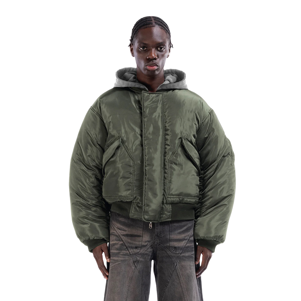 NO/FAITH STUDIOS : 노페이스스튜디오] REVERSIBLE HOOD BOMBER JACKET