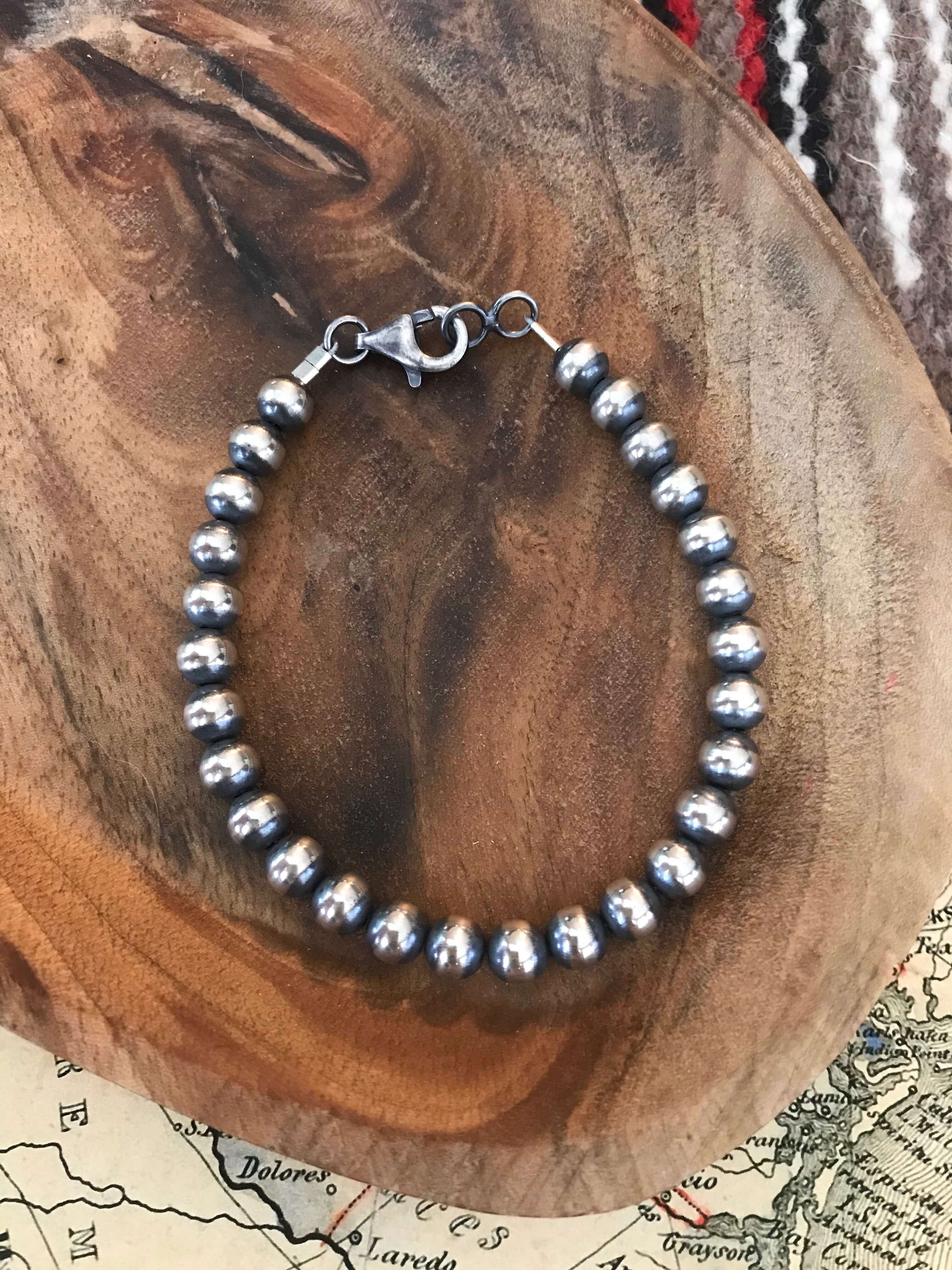 The Macon 6mm Pearl Bracelet – Calli Co. Silver