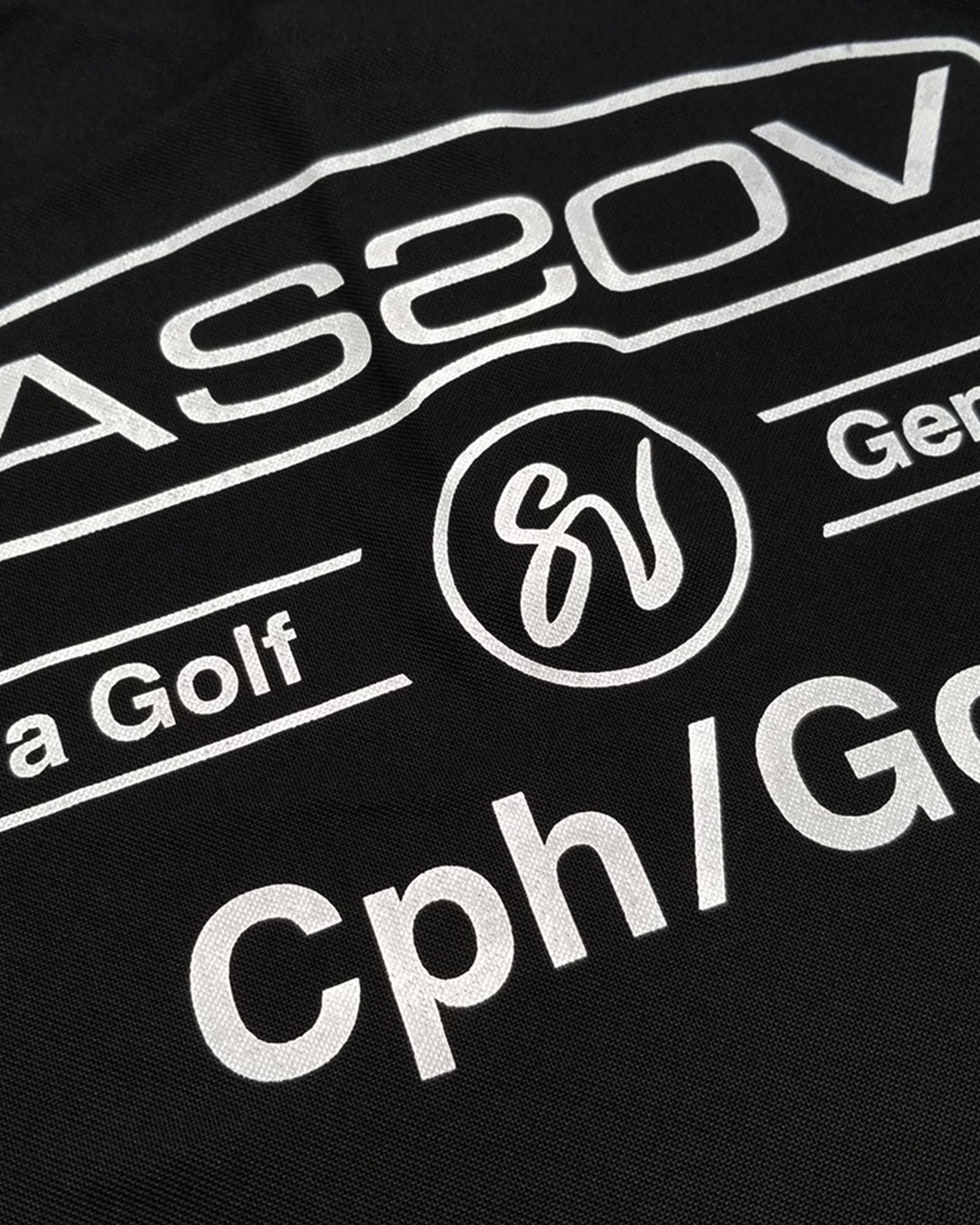 AS2OV × Cph/Golf™ #OVERSIZED S/S POLO - BLACK - – Cph/Golf™︎