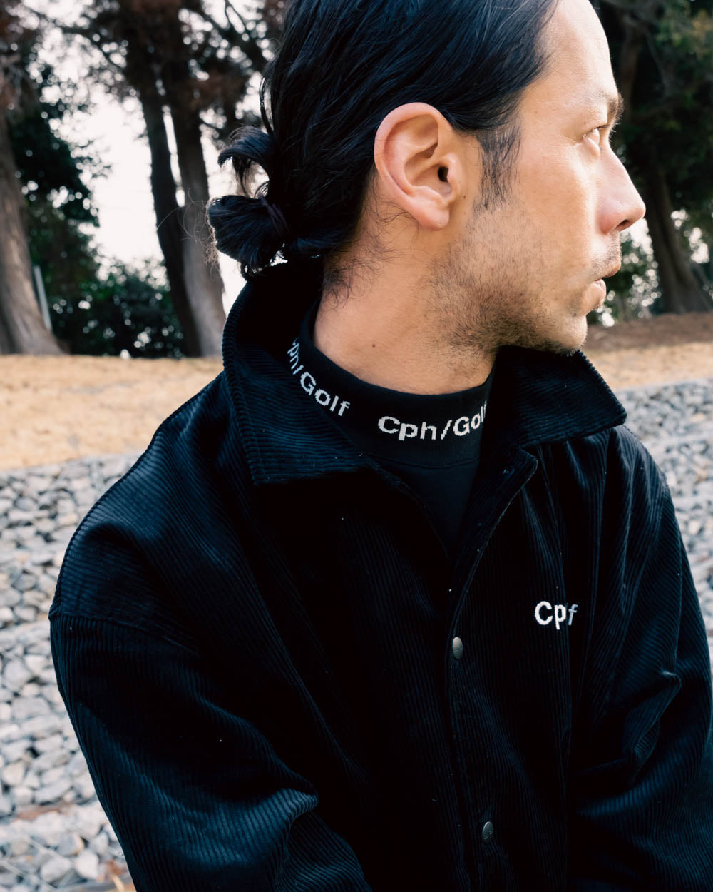GENTLEMAN CORDUROY COACH JACKET - BLACK - – Cph/Golf™︎