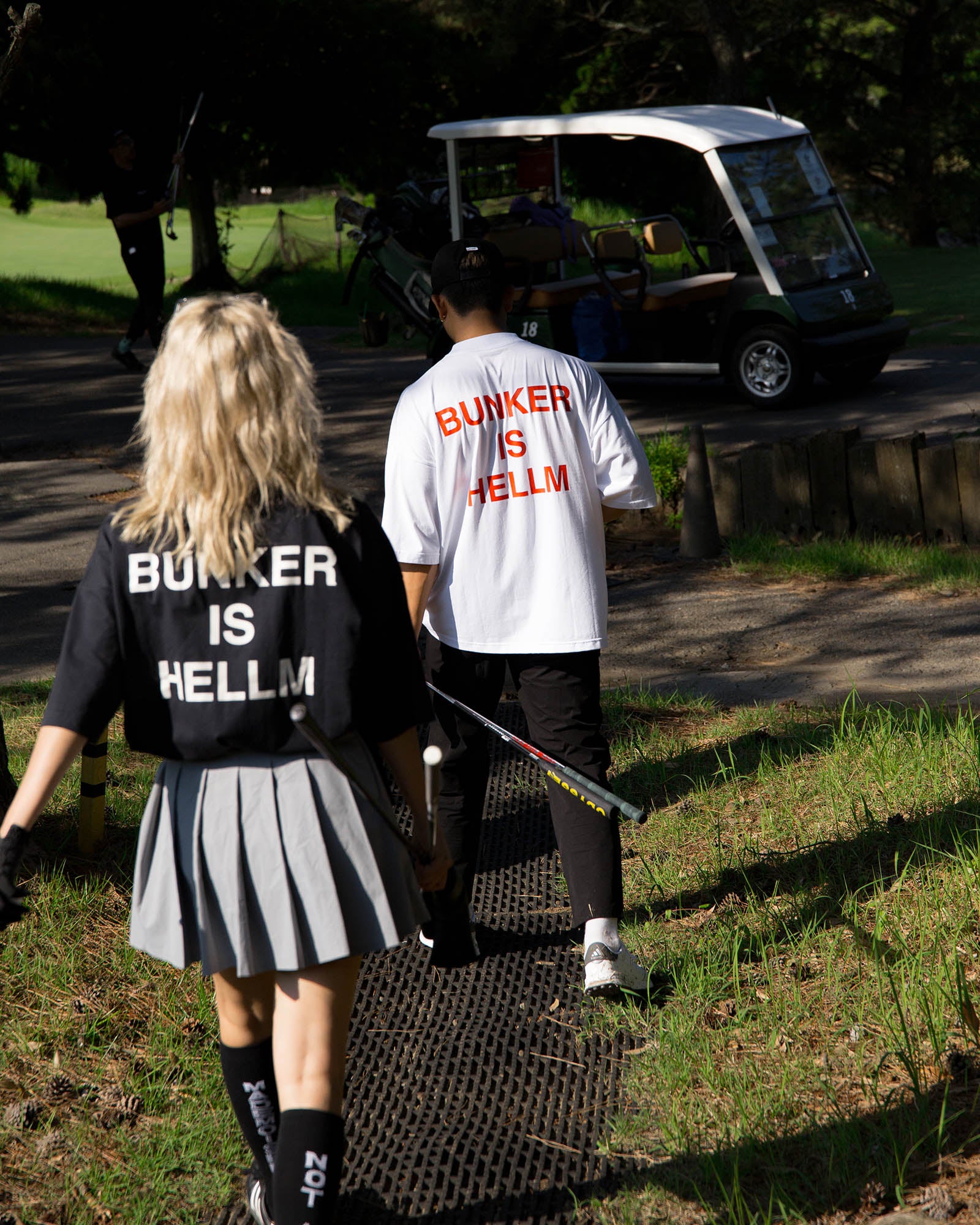 SHELTECH® × Cph/Golf™ #BUNKER MOCK NECK S/S TEE - WHITE - – Cph