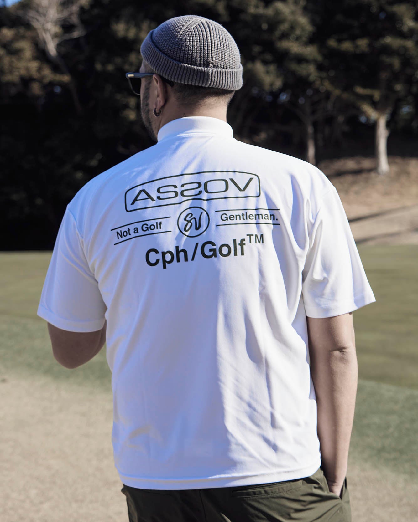 AS2OV × Cph/Golf™ #OVERSIZED S/S POLO - WHITE - – Cph/Golf™︎