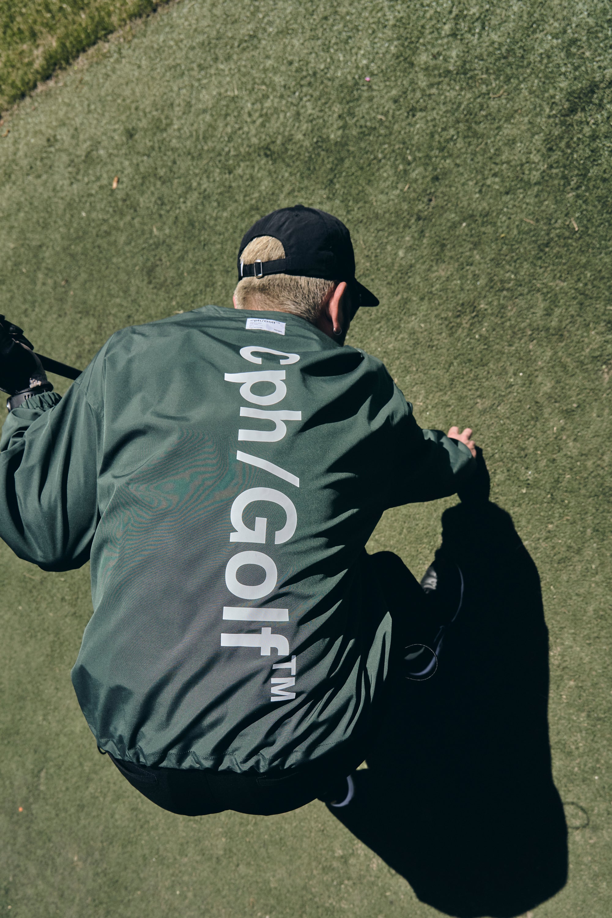 Cph/Golf™ LOGO NO COLLAR JACKET GREEN – Cph/Golf™︎