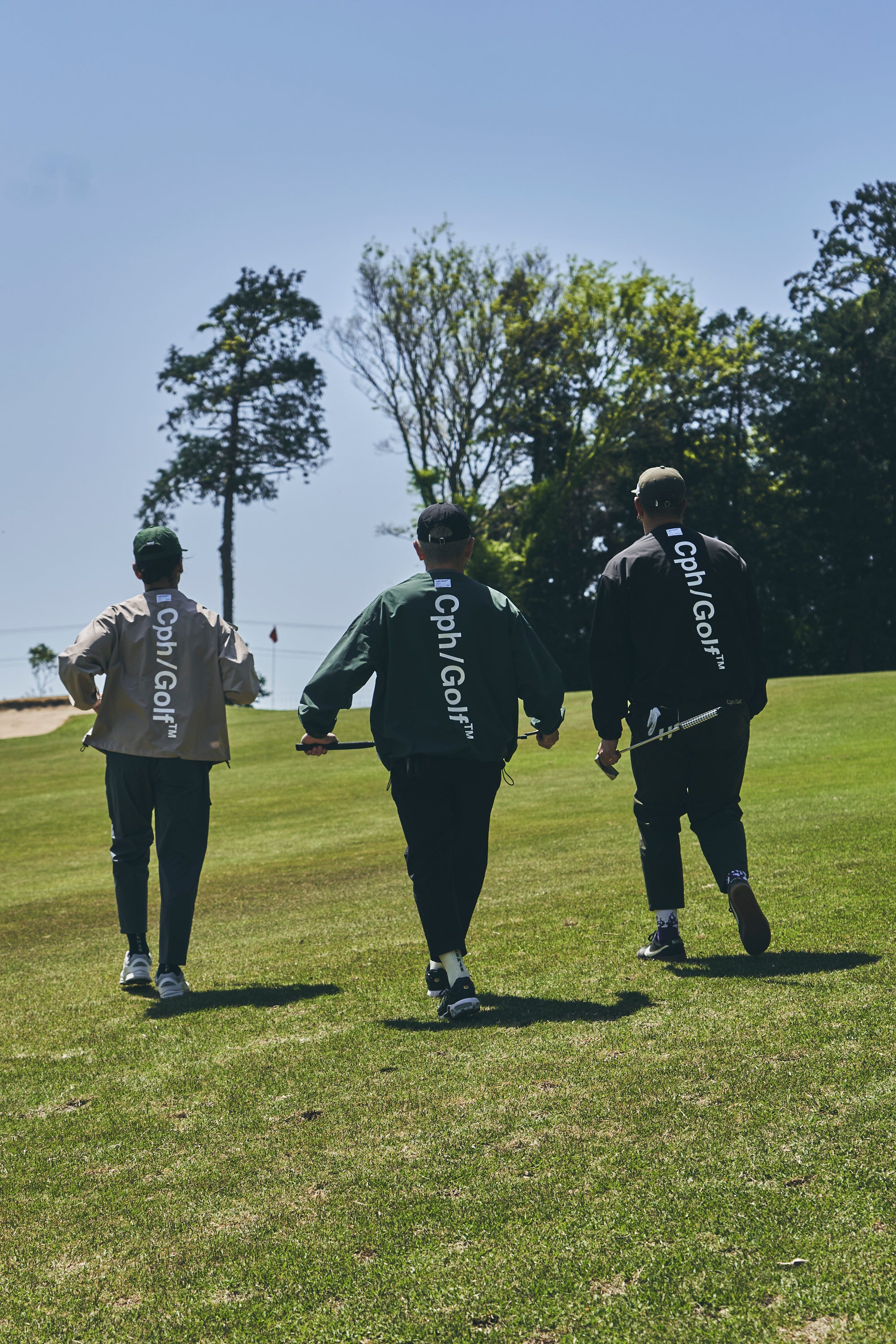 Cph/Golf™ LOGO NO COLLAR JACKET BEIGE – Cph/Golf™︎