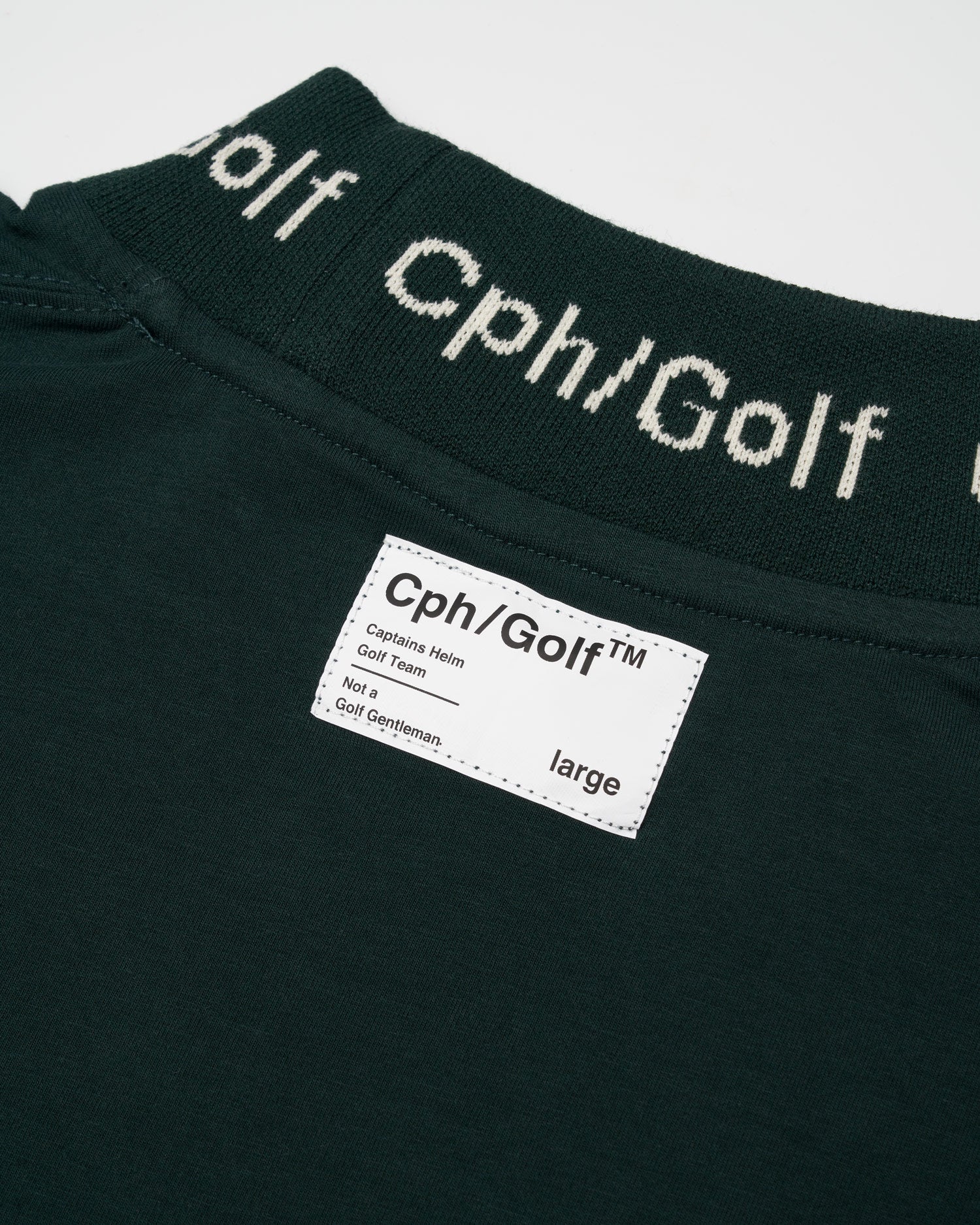 Cph/Golf™️ #JACQUARD LOGO MOCK NECK TEE - GREEN - – Cph/Golf™︎