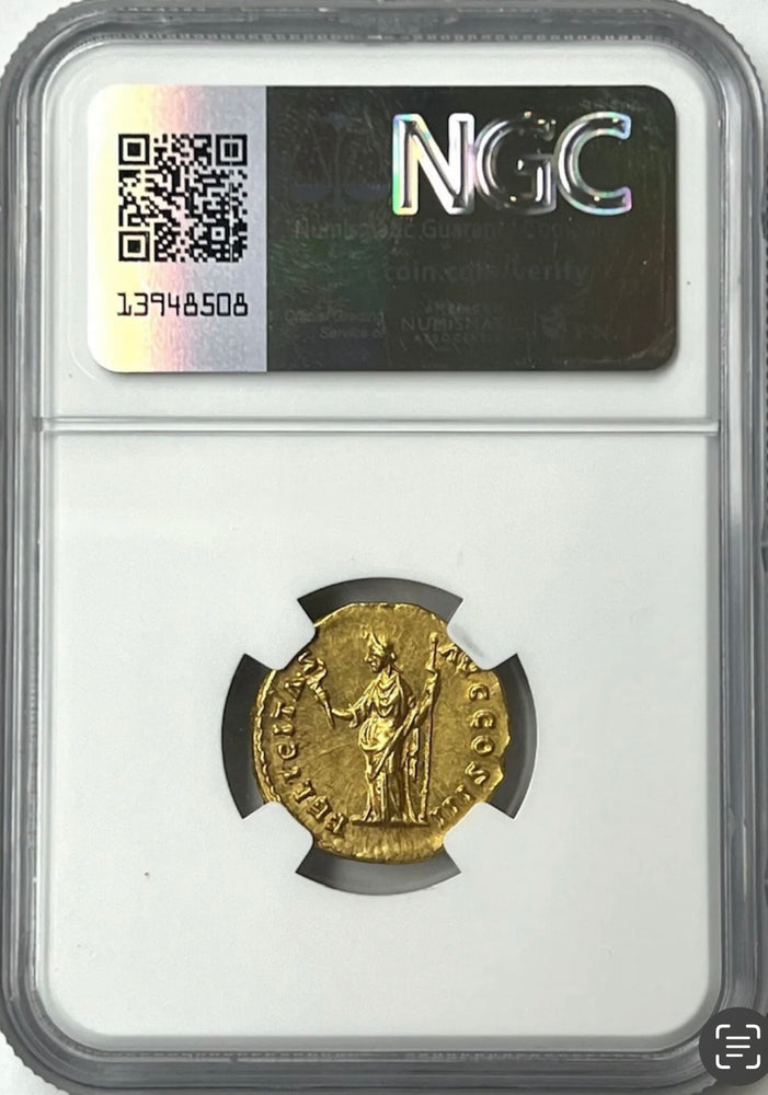 Marcus Aurelius, as Augustus NGC AU 5/5 - fine style – capstonecoins