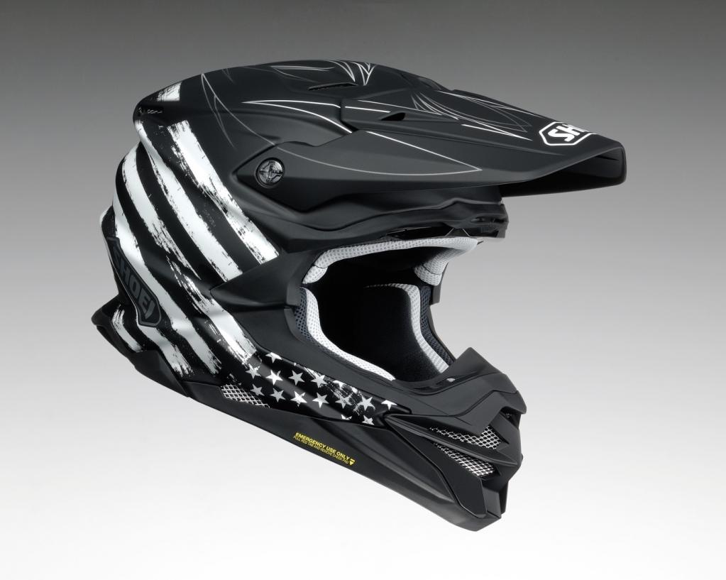 アシンメトリーの無骨グラフィック！ SHOEI VFX-WRにマットブラックの