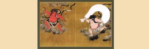 額装 風神雷神図 | 大相撲錦絵 大門