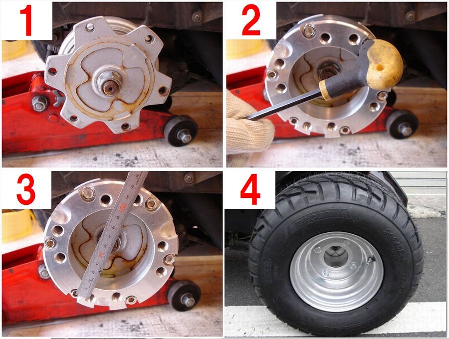 ホンダジャイロ用 マルチホイールスペーサー70mm（フラットホイール