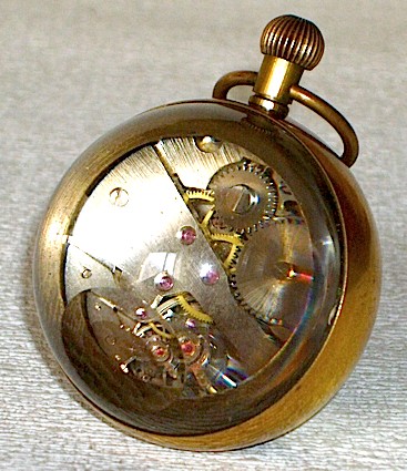 球形ガラス置時計（懐中時計）機械式 | れとろくろっく 時々ぃ猫