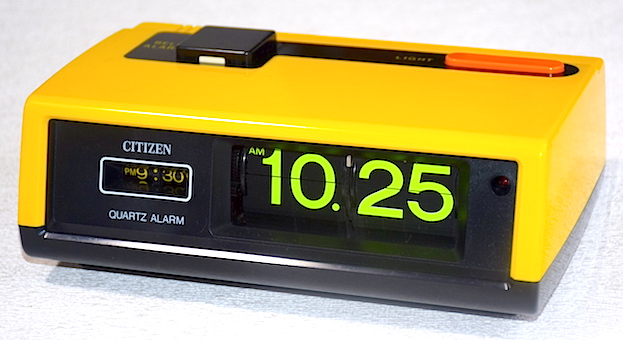 シチズン 電池式パタパタクロック（イエロー） 昭和40年代後半〜50年代