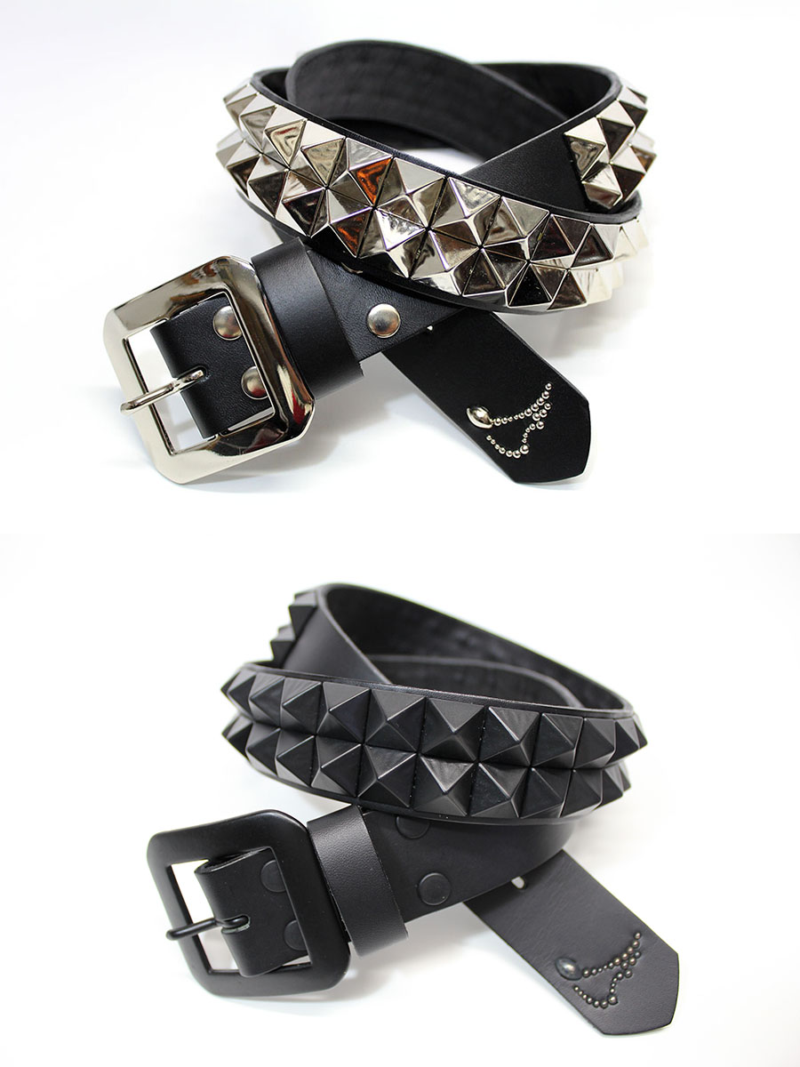 2ROW PYRAMID STUDS BELT【RISK×MODERN PIRATES】 | RISK