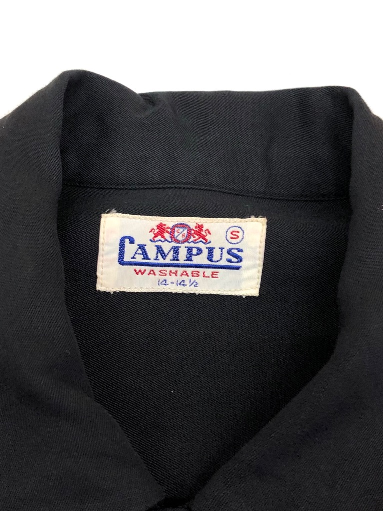 50s CAMPUS BLACK RAYON SHIRT. | 古着屋【True vintage】ヴィンテージ