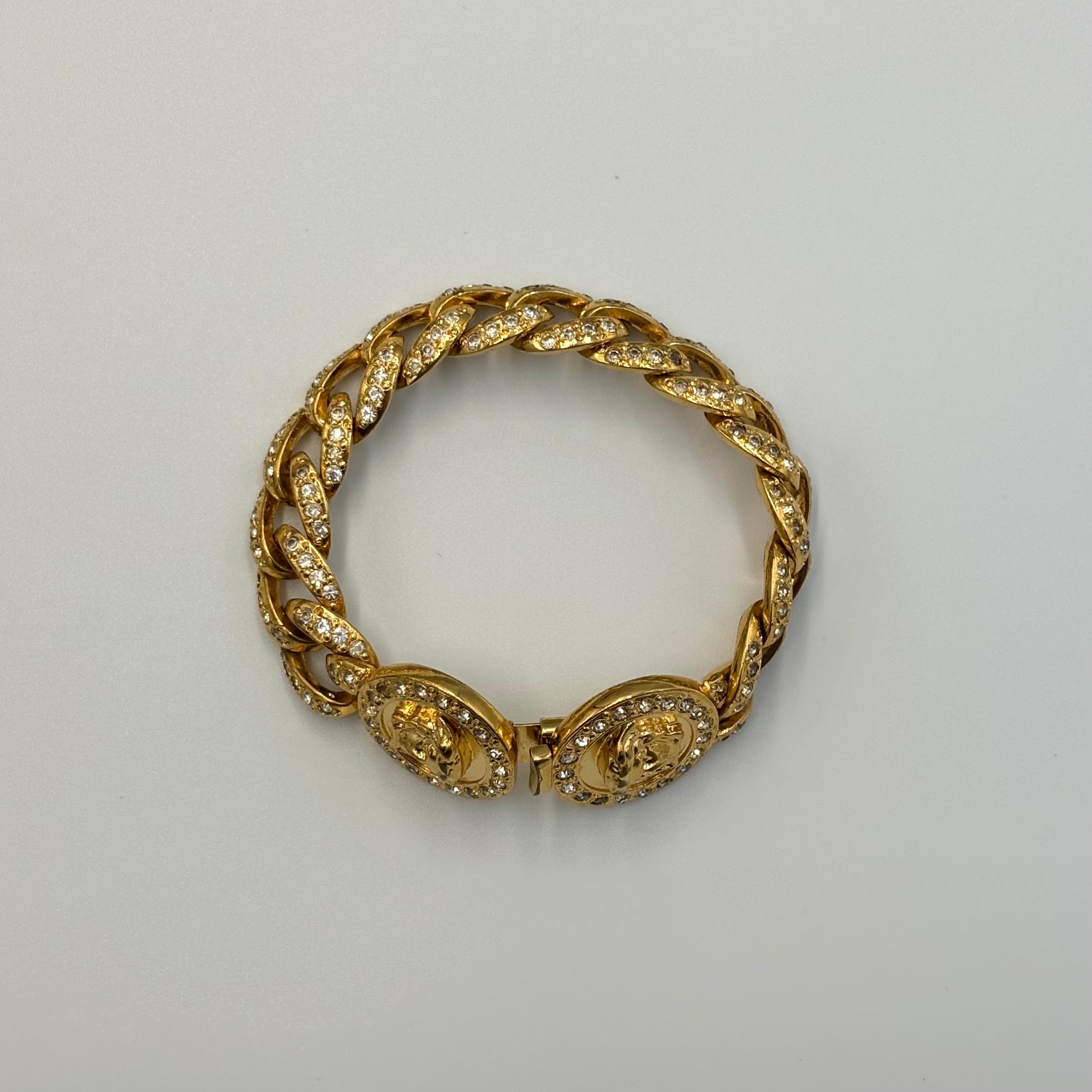 VERSACE メドゥーサ ラインストーン ブレスレット