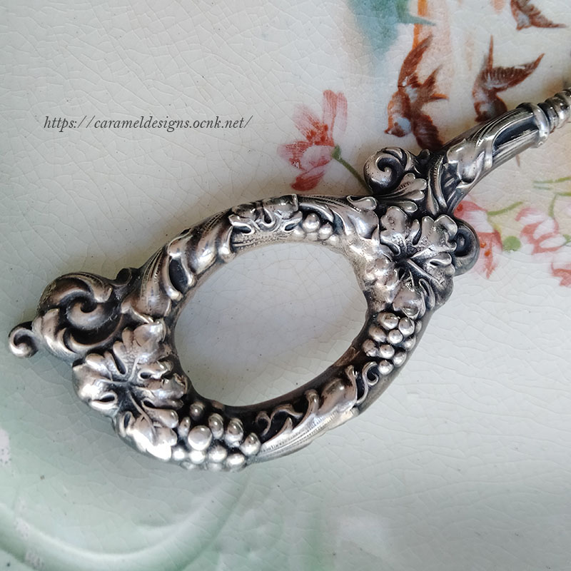 銀製ハサミ、銀製シザー、Sterlingsilver、グレープシザー、葡萄挟み