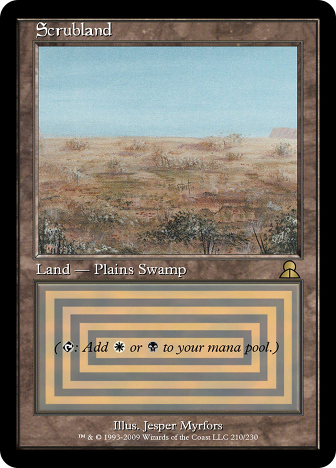 Scrubland MTG 英語版 リヴァイズド 3ED デュアルランド Scrubland MTG