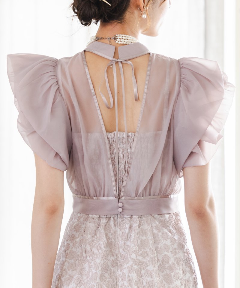 SNIDEL スナイデル ボレロセットジャガードドレス その他 x ピンク系 x