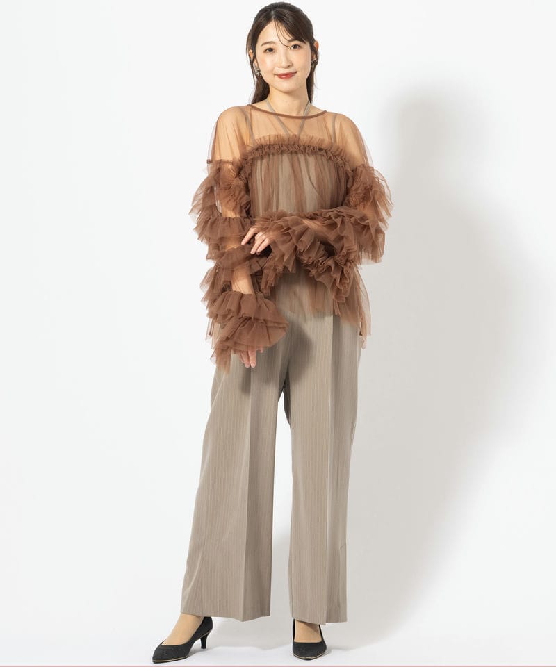 ANDRESD アンドレスド デコラティブチュールトップス&ダブルクロス