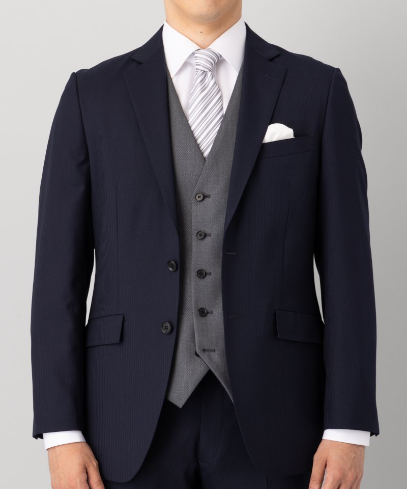 ORIHICA オリヒカ 【7点セット】シャドーストライプフォーマルスーツ