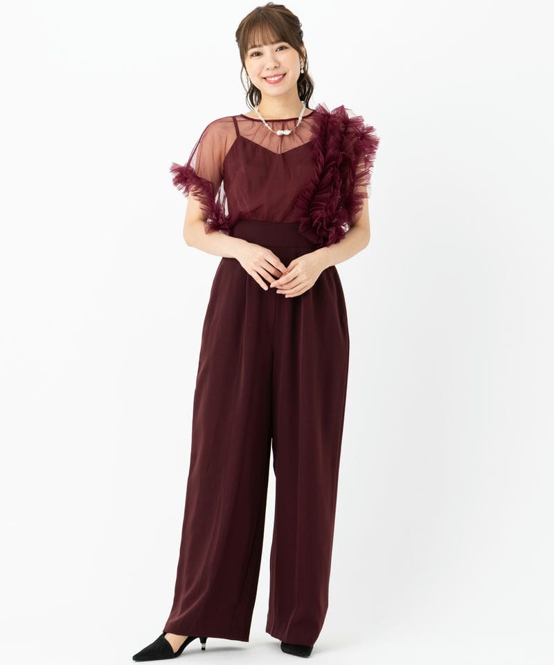 LAGUNAMOON ラグナムーン LADYチュールドッキングコンビネゾン グレー