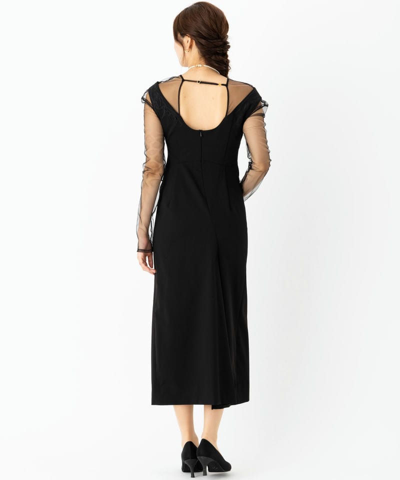 Knuth Marf クヌースマーフ オフショルダーデザインドレス ブラック系