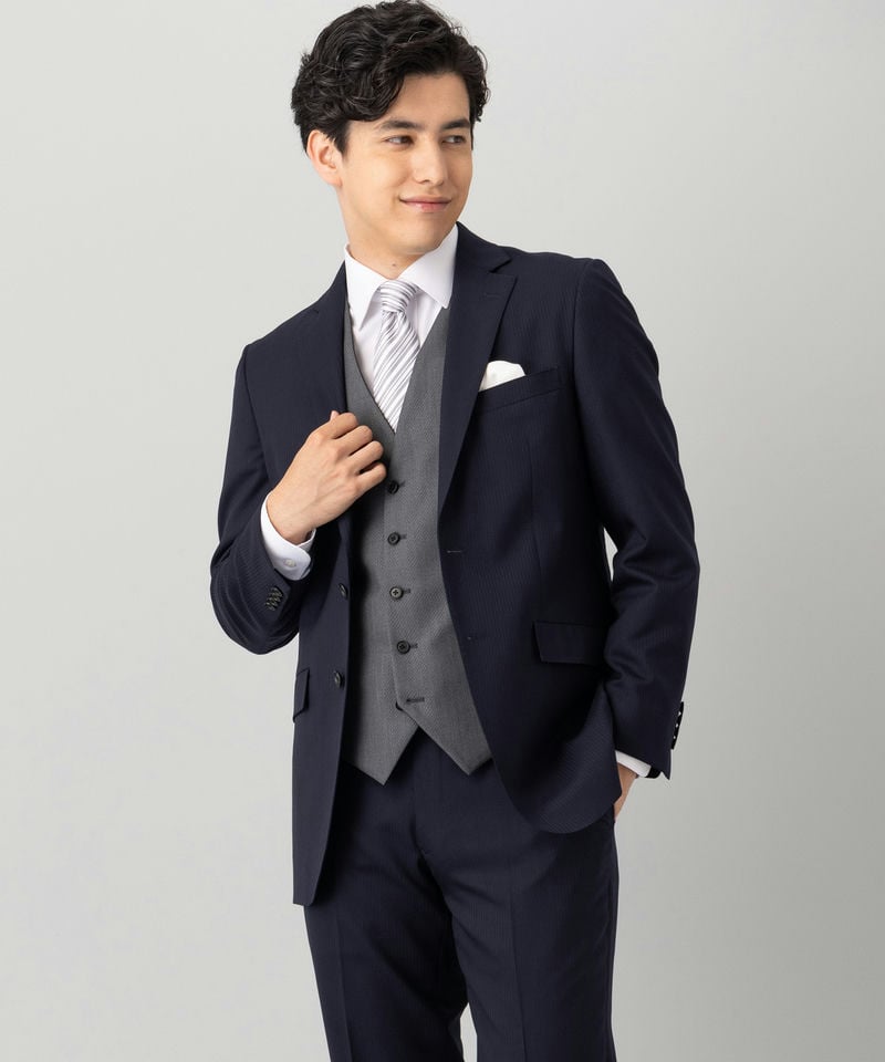 ORIHICA オリヒカ シャドーストライプフォーマルスーツ ネイビー系