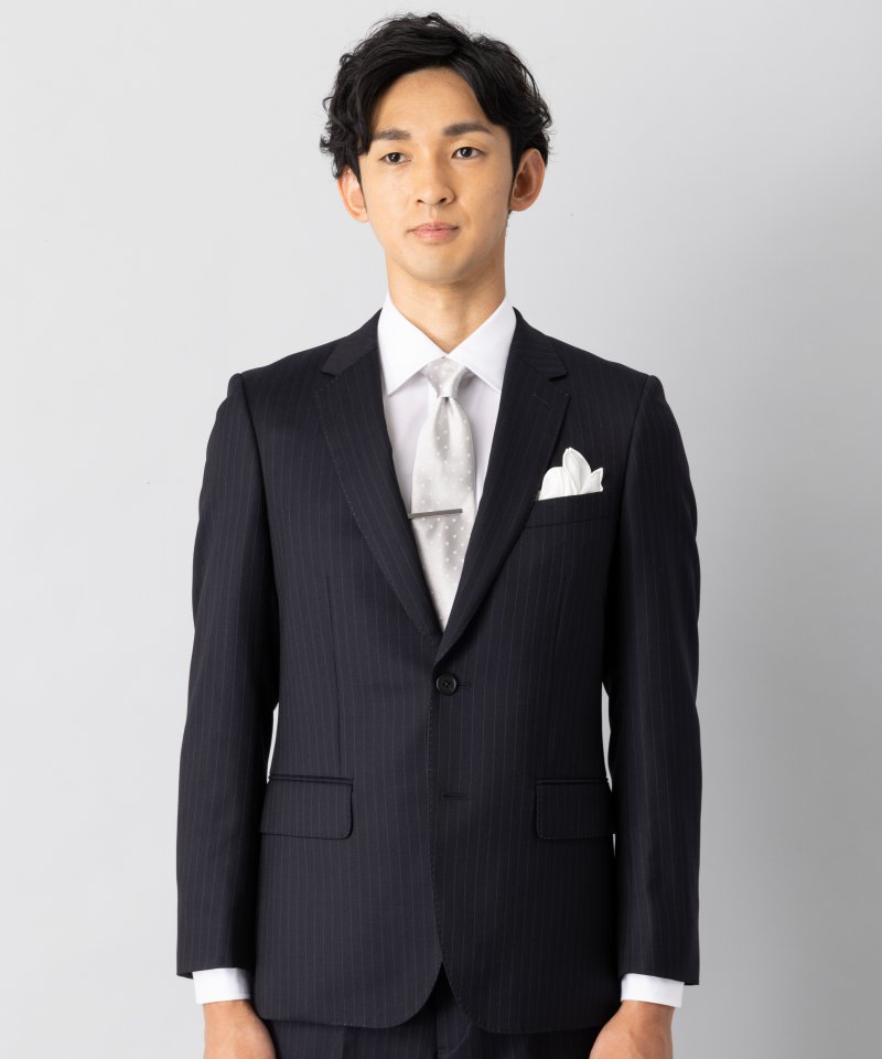 Paul Smith ポールスミス ヘリンボーンストライプ2Bスーツ ネイビー系