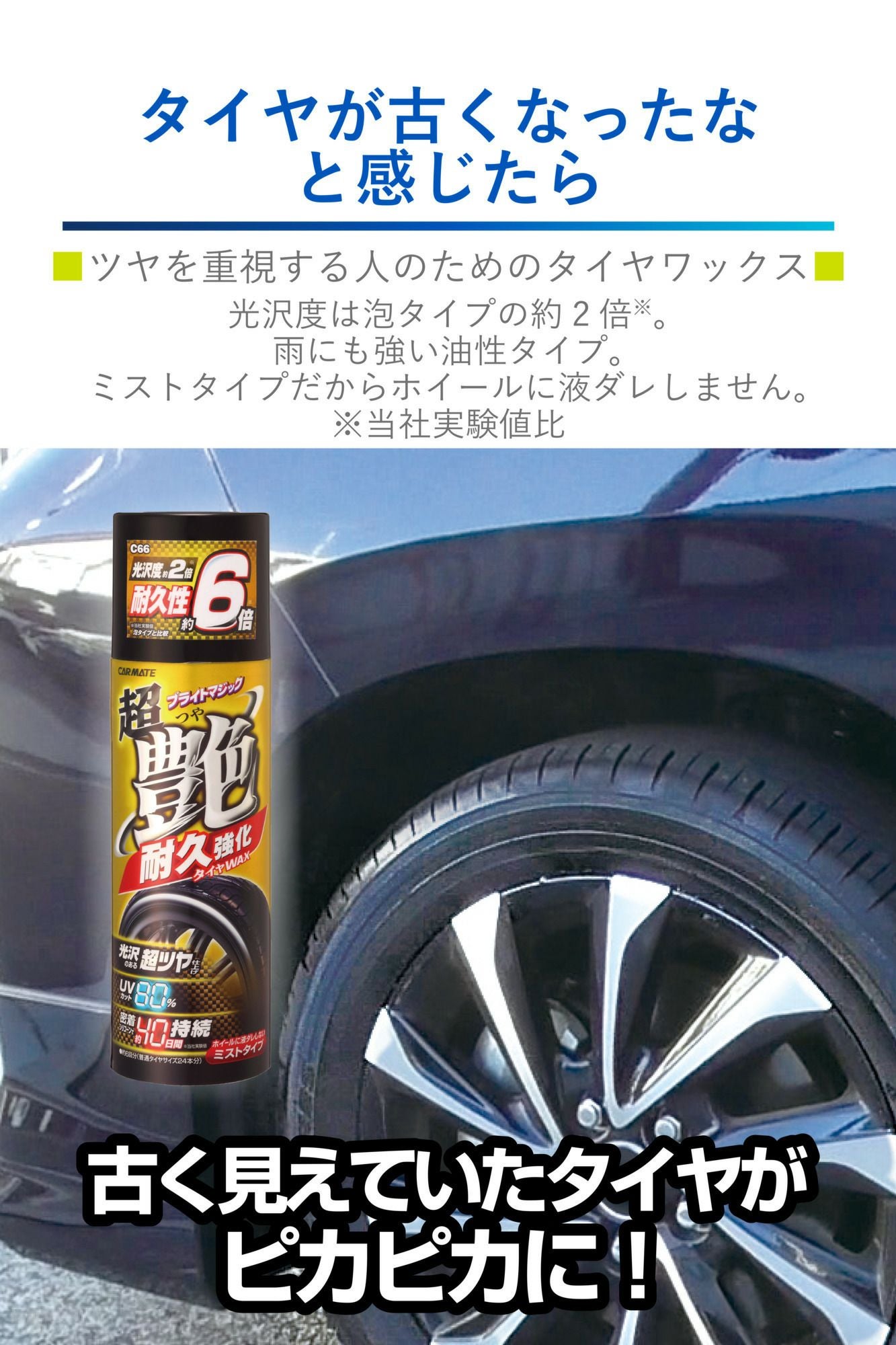C66 ブライトマジック 超艶タイヤWAX 耐久強化 | カーメイト 公式