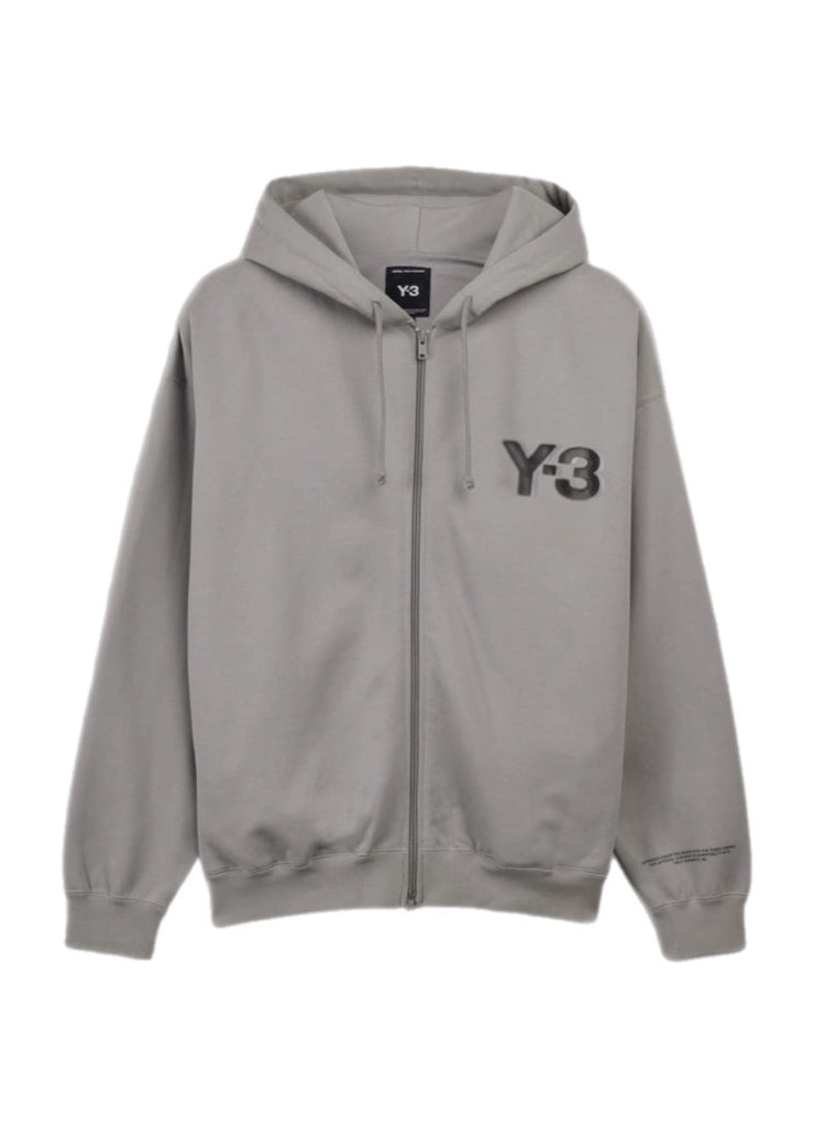 Adidas Y-3 Logo Zip Charcoal Solid Grey Hoodie – CASTELLOSTORE