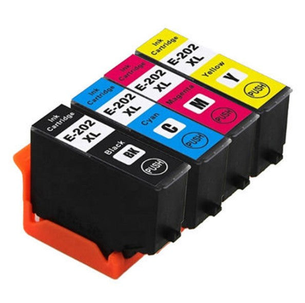 Epson 202XL 4-Pack High-Yield Cyan/Magenta/Yellow/Black Ink