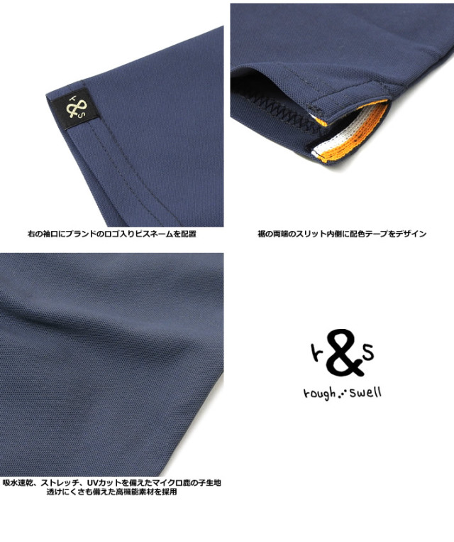 rough&swell［ラフアンドスウェル］GOLFER KING MOCK/半袖モックネック