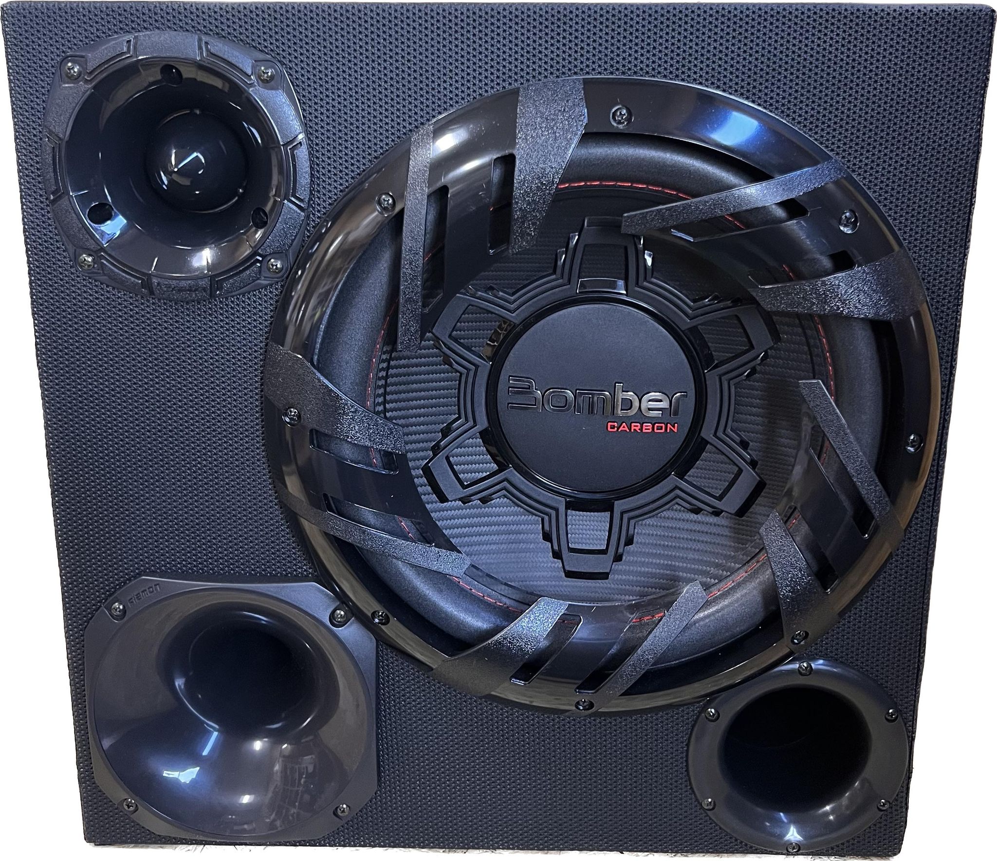 Bomber バスレフ 3WAY ボックス 12インチサブウーファー 500W トランク