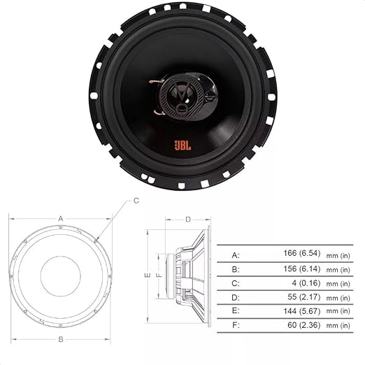JBL 6TRFX55 コアキシャル カースピーカー ペア 16.5cm 110W 4Ω | カー