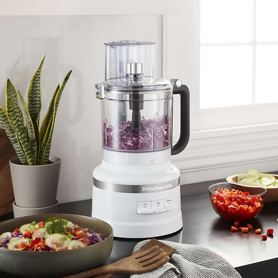 KitchenAid White 13-Cup Food Processor + Reviews | Crate & Barrel