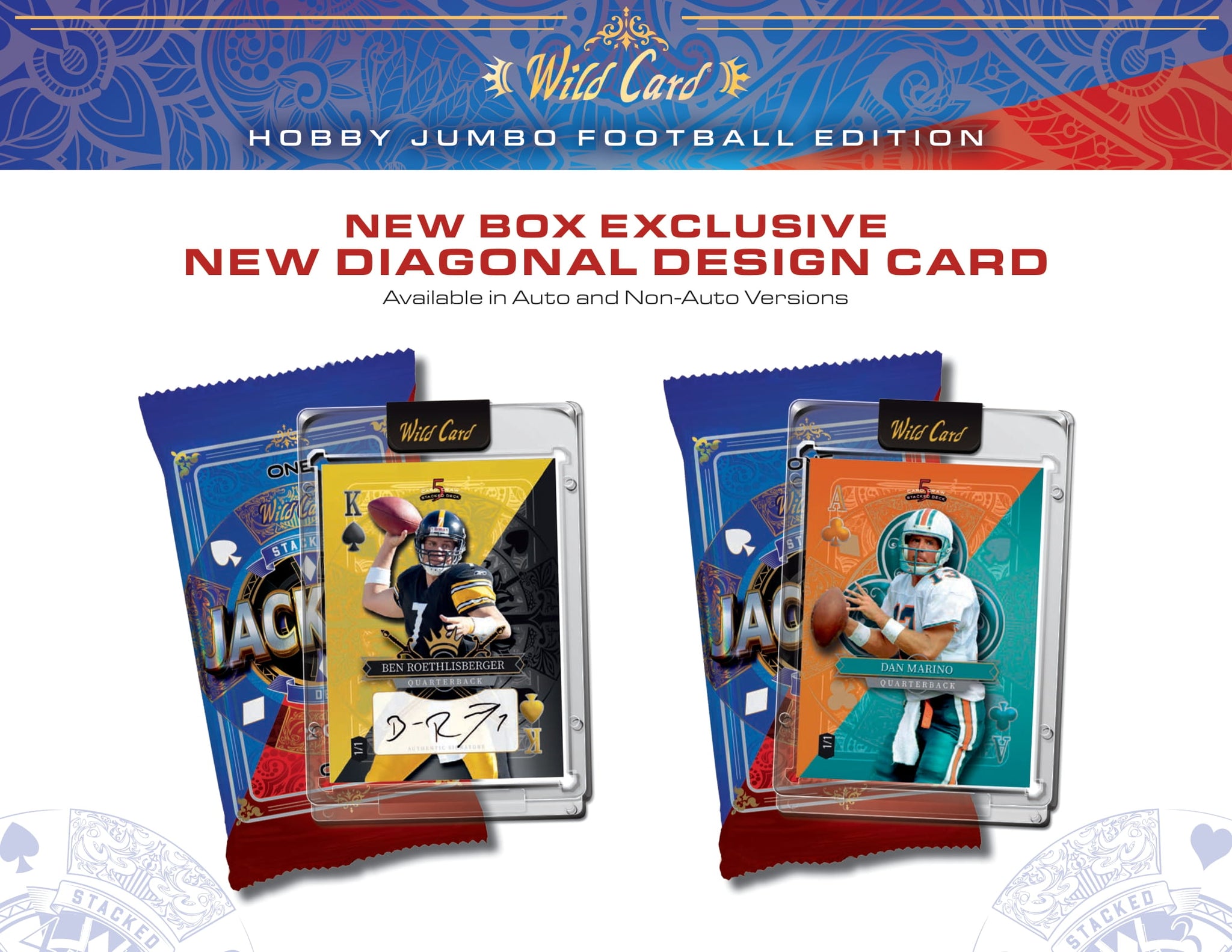 2024 Wild Card 5-Card Draw Stacked Deck Football Hobby Jumbo Box
