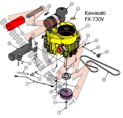 2017 OUTLAW & OUTLAW EXTREME KAWASAKI FX730V ENGINE or Bad Boy