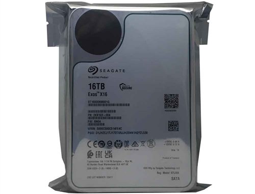 Seagate Exos X16 ST16000NM001G 16TB 7200RPM 512e/4Kn SATA 6Gb/s