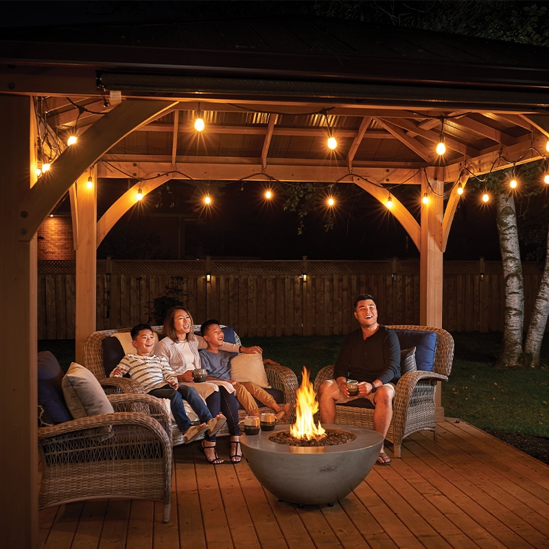 Napoleon Nexus 36 Round Patioflame Fire Table: Blazzing Fire