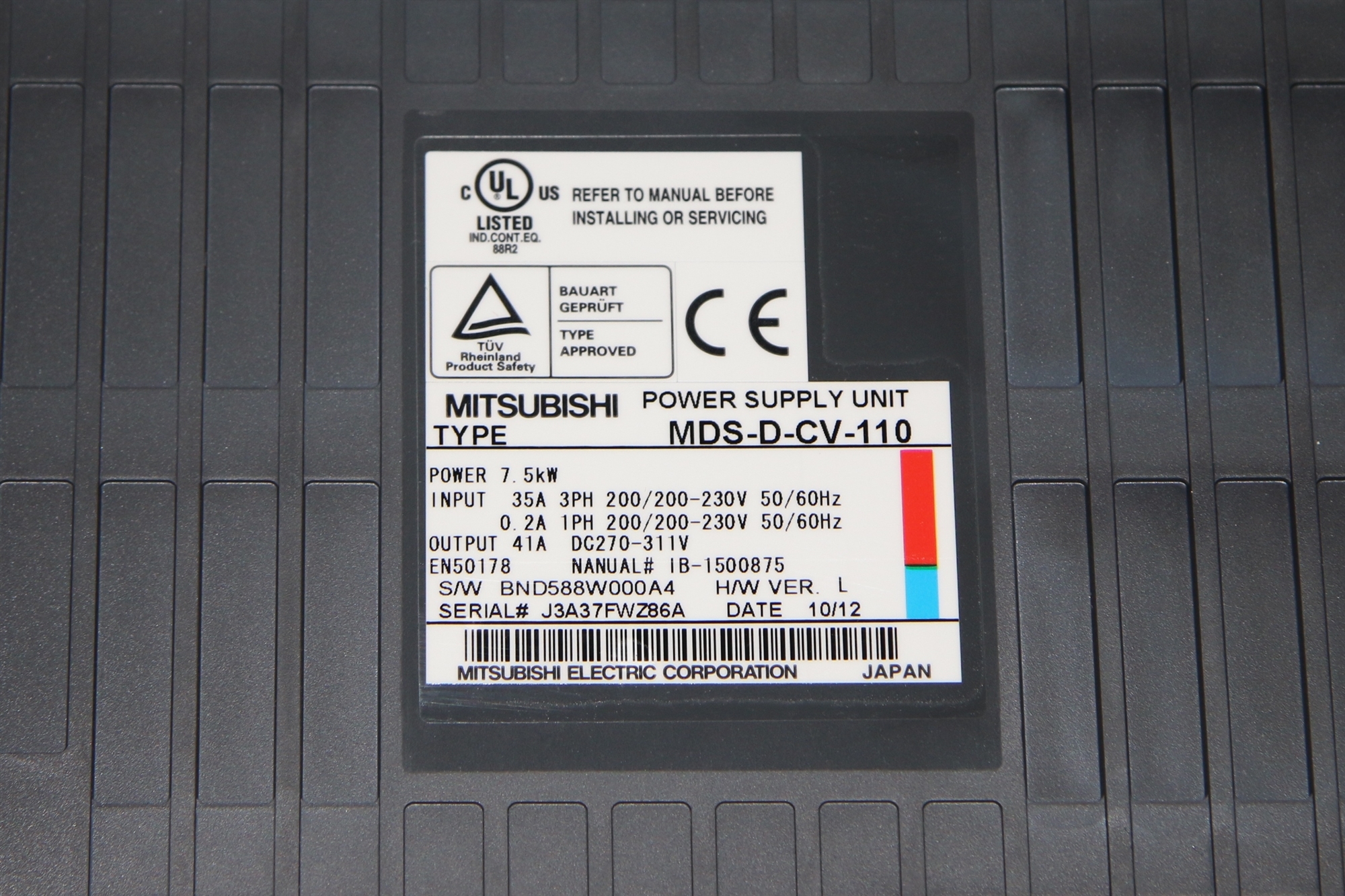 Mitsubishi MDS-D-CV-110 Power supply unit
