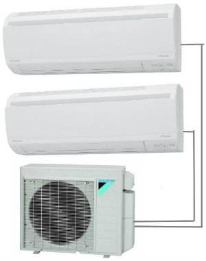 Daikin 2MXT18AVJU9 18000 BTU Aurora Series Configurable Dual Zone