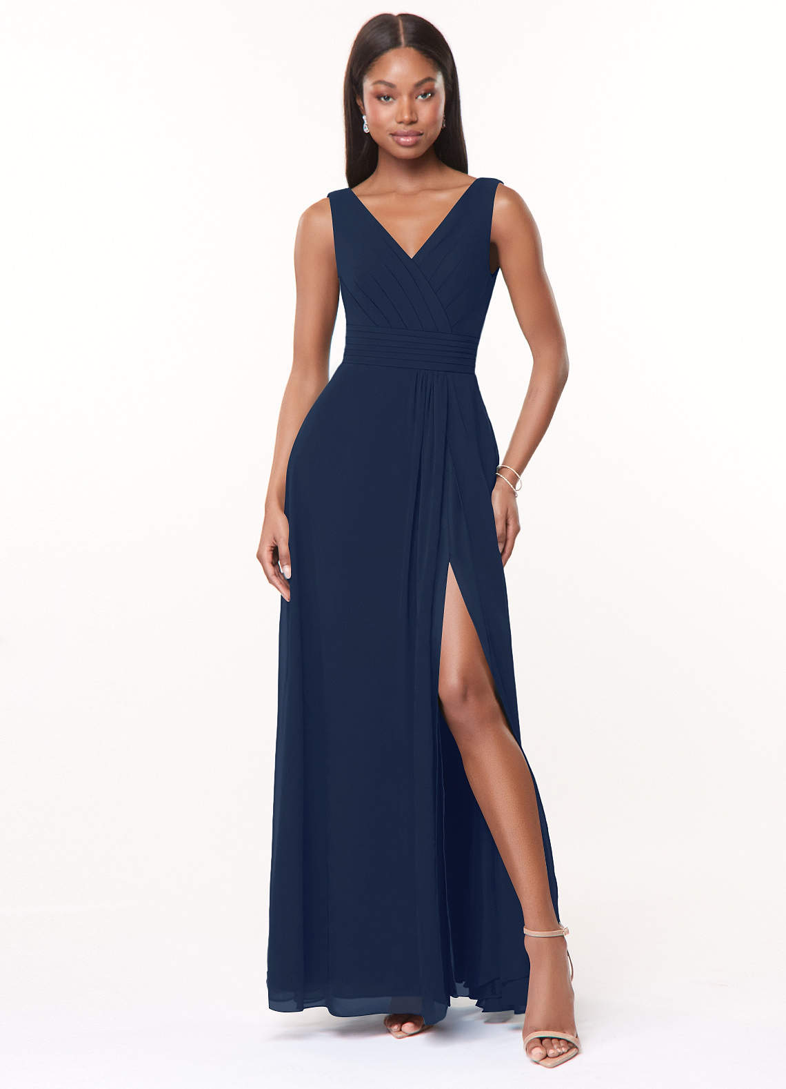 Azazie Karina Dark Navy Bridesmaid Dresses | Azazie