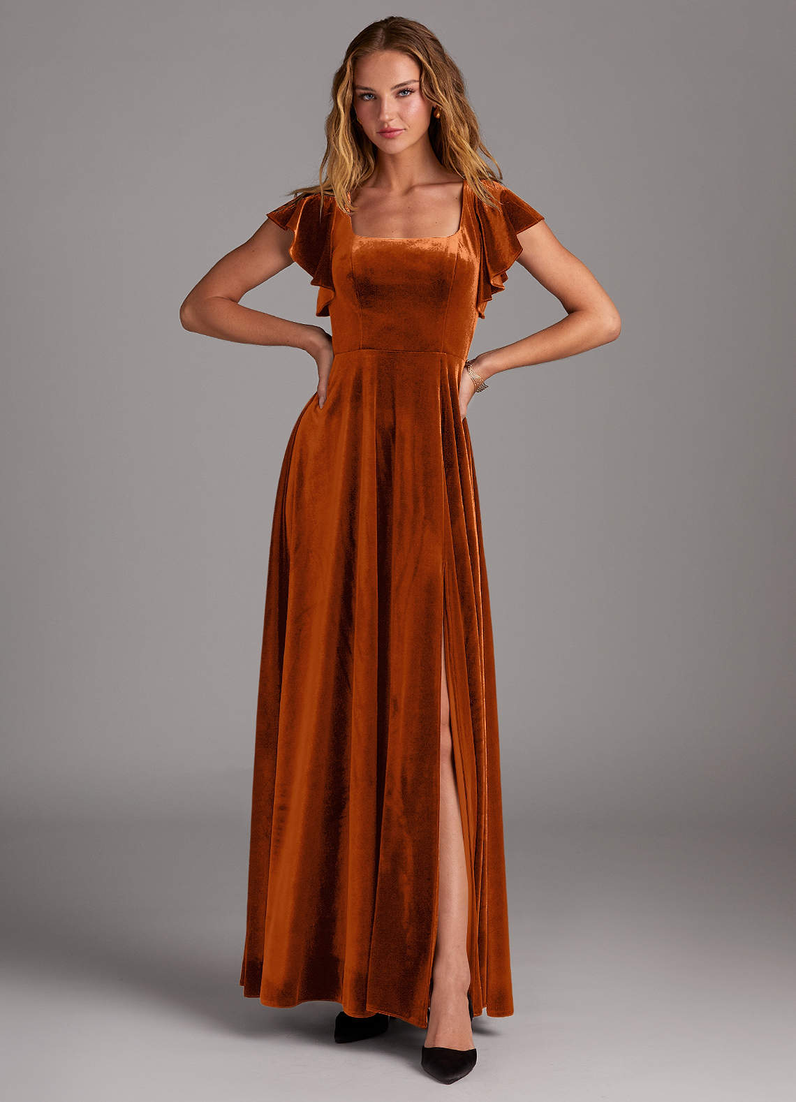 Azazie Bondi Burnt Orange Bridesmaid Dresses | Azazie