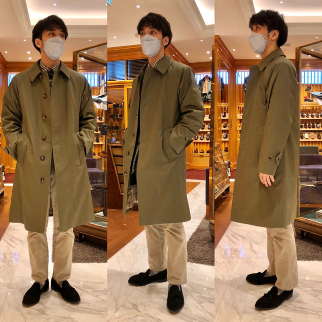 BEAMS F 別注】グレンフェル スリムキャンベル ステンカラーコート新色