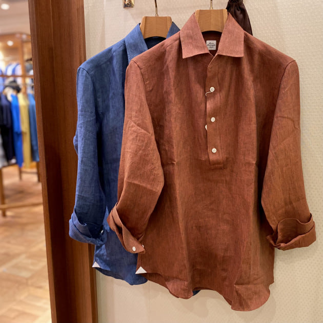 Maria Santangelo＞絶妙な色合いのリネンプルオーバーシャツ｜ビームス