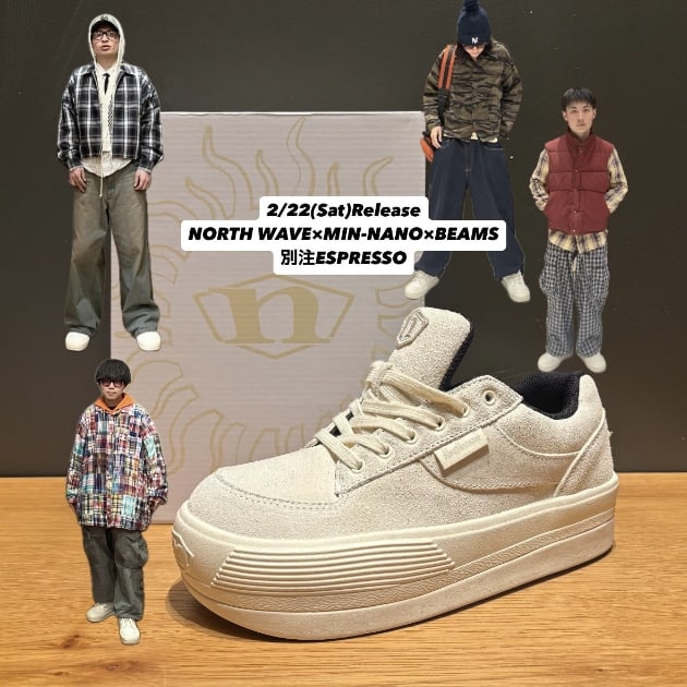 2/22(土)発売、NORTH WAVE × MIN-NANO × BEAMS 別注ESPRESSO
