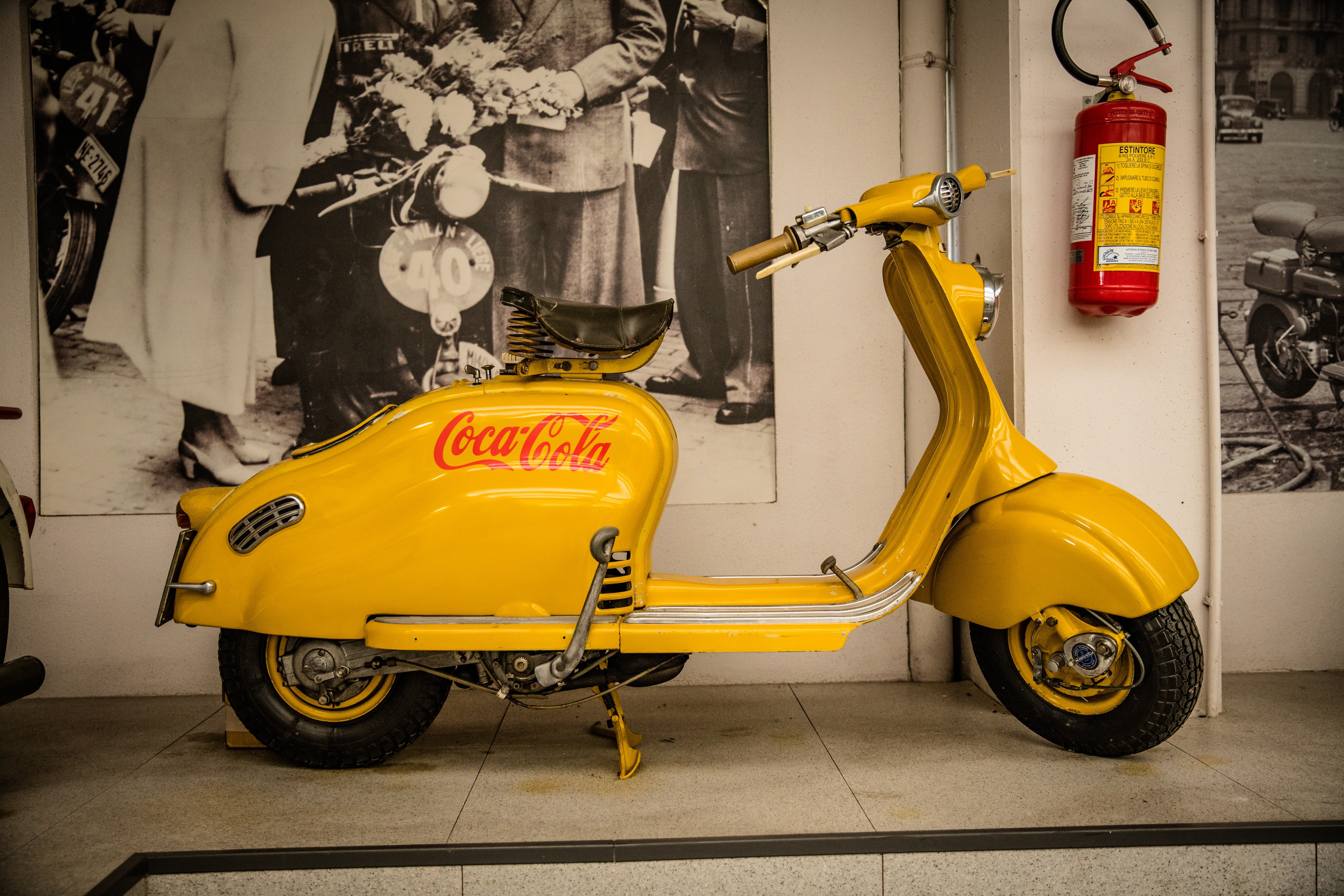 ベスパ vespa ランブレッタ lambretta メタルプラスト ミラー 青 Vespa