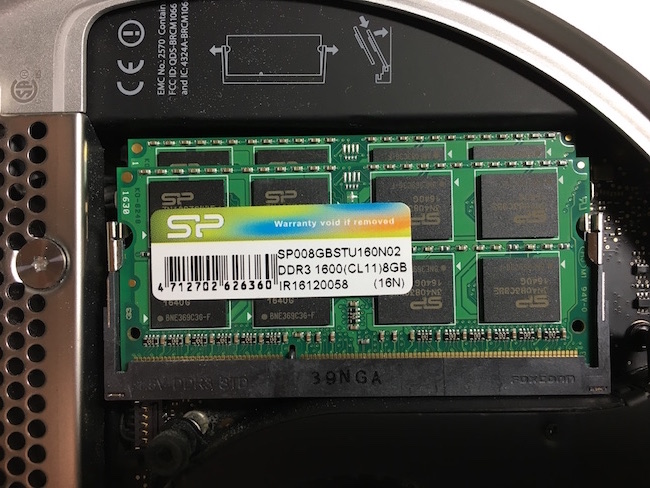 Mac mini Late 2012のメモリを16GBに増設する手順と注意点 - ティンの