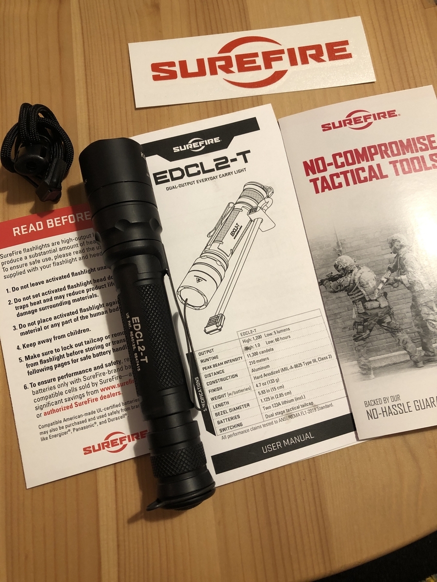 世界最強のフラッシュライト シュアファイア EDCL2-T 最強 ライトは