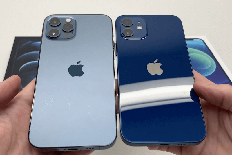 色比較】iPhone 12 ブルーとiPhone 12 Pro パシフィックブルーのカラー